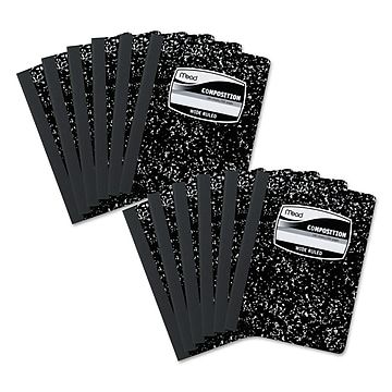 Photo 1 of Mead Composition Book Wide Ruled 100 Sheets Black Marble 12 Pack (72936)