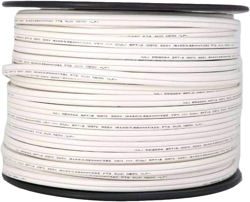 Photo 2 of Aniai Low Voltage Landscape Wire, UL List 16/2 SPT-2 Electrical Wire, for Light and Lamp Extension Cable (250FT, White)