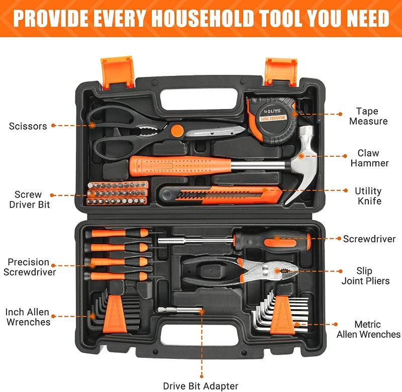 Photo 2 of TACKlife Home Tool Kit, 57-Piece Basic Tool kit with Storage Case for Household Repair, Home Improvement and DIY Project