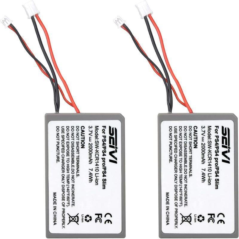 Photo 1 of (2 Pack) LIP1522 Battery for Sony PS4 Batteries Bluetooth Wireless Dual Shock Controller CUH-ZCT1 Old Version V1 CUH-ZCT1H with Tools
