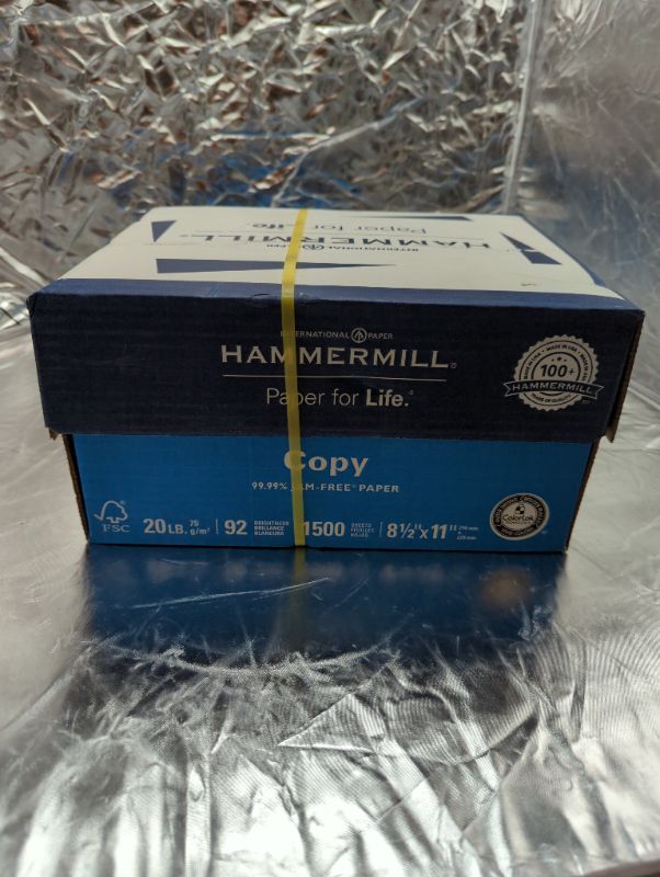 Photo 4 of Hammermill Printer Paper, 20 Lb Copy Paper, 8.5 x 11 - 3 Ream (1,500 Sheets)