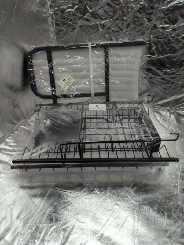 Photo 3 of Dish Drying Rack for Kitchen Counter 2 Tier Dish Rack with Cup Holder, Dish Drainer