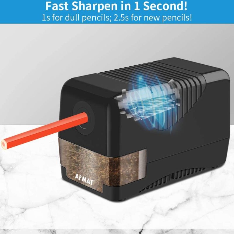 Photo 1 of AFMAT Electric Pencil Sharpener Heavy Duty, Super Fast Classroom Pencil Sharpener