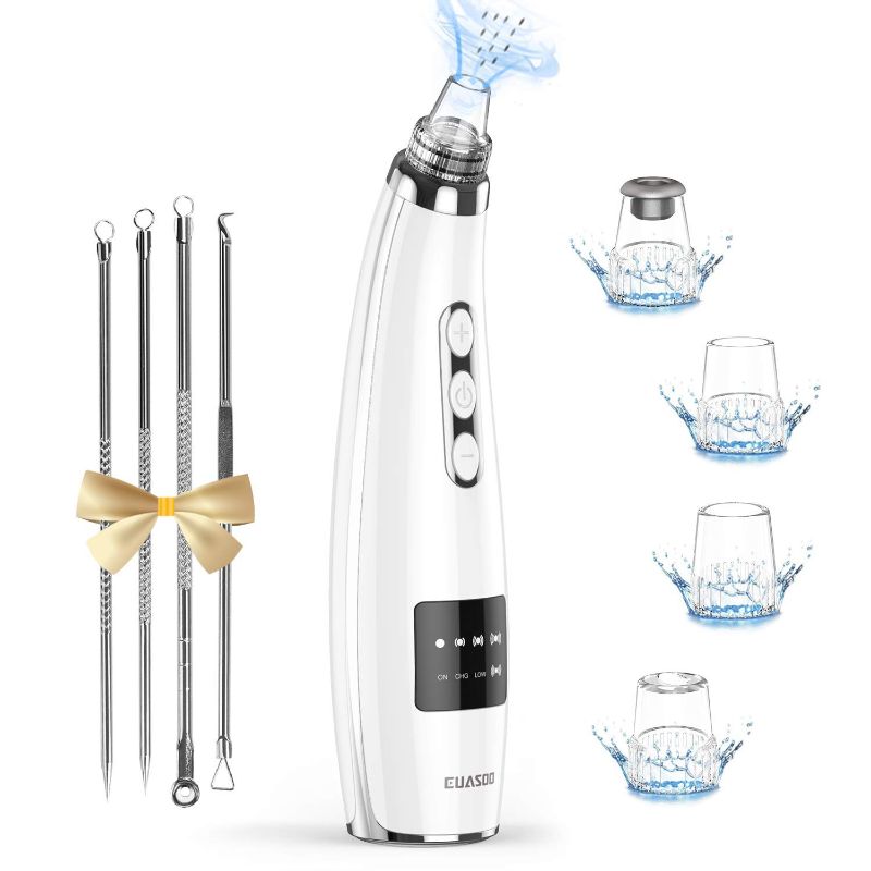 Photo 1 of Blackhead Pore Vacuum Cleaner Remover, 2021 Upgraded Facial Pore Cleaner Electric USB Rechargeable Acne Comedone Whitehead Extractor with 5 Probes