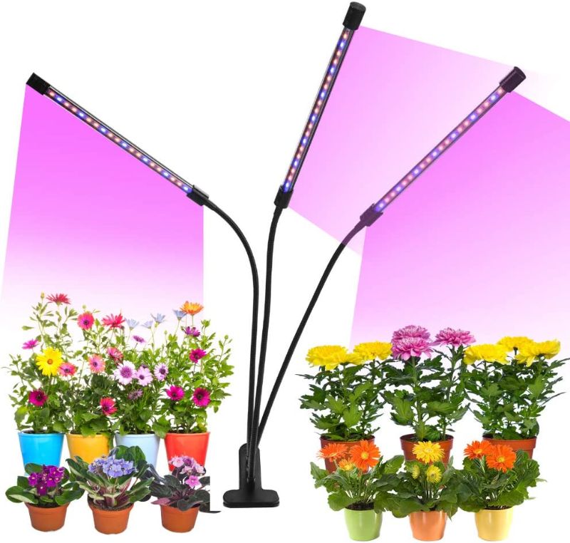 Photo 1 of Grow Lights for Indoor Plants, 30W Plant Growing Lights Indoor Auto LED Lights with Red Blue Light, Adjustable Plants Lights with 3/6/12H Timer, 5 Dimmable Brightness Grow for Indoor Outdoor Plants