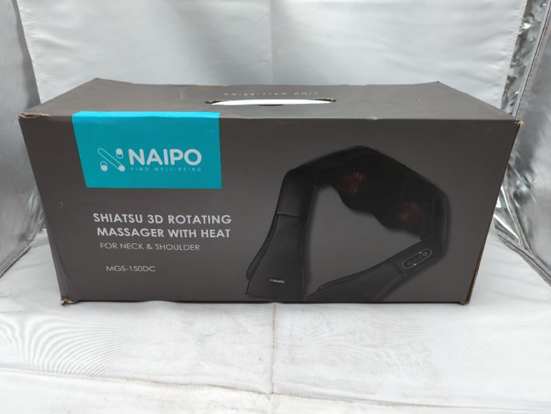 Photo 5 of Naipo Shiatsu Back and Neck Massager with Heat Deep Kneading Massage for Neck, Back, Shoulder, Foot and Legs, Use at Home, Car, Office