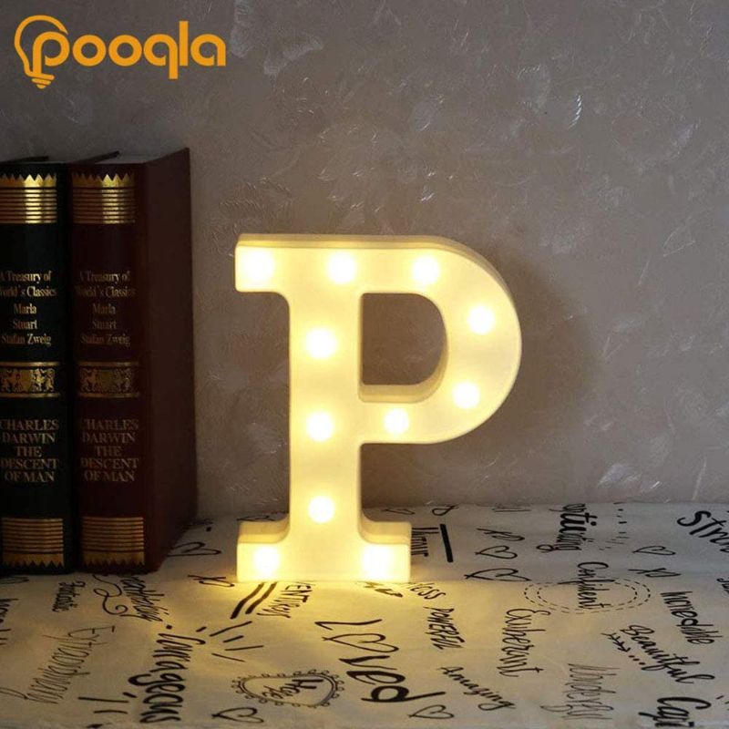 Photo 4 of LED Marquee Letter Lights Sign, Light Up Alphabet Letter for Home Party Wedding Decoration  Letter P