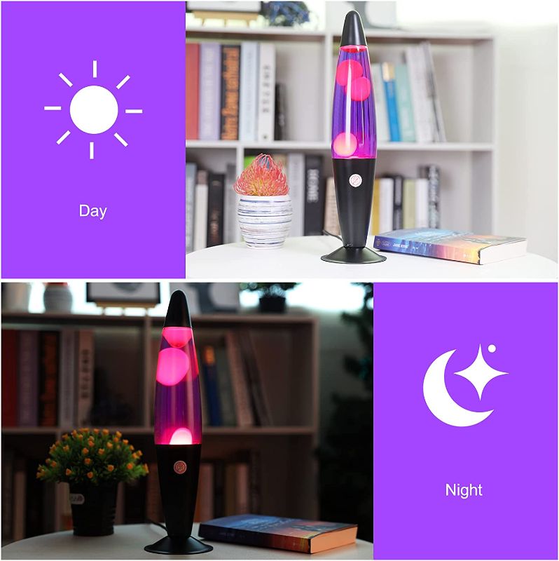 Photo 4 of Lava Lamp - 16 Inch Black Lava Lamp - R39 30W Bulb Lava Lamps for Adults Night Light for Home Office Decor Great Gift for Kids