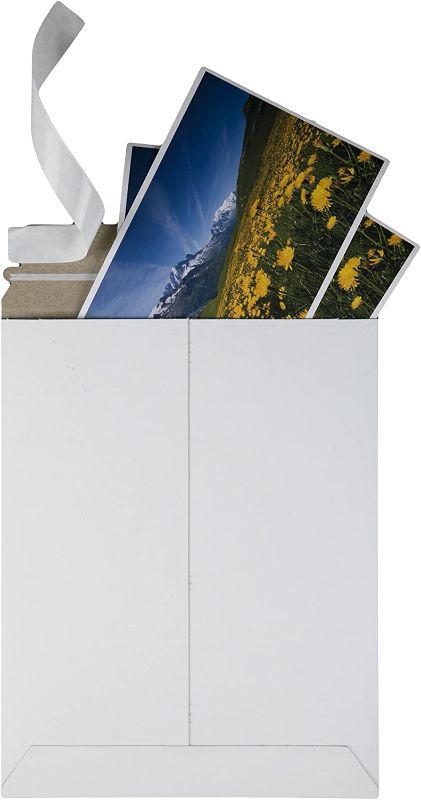 Photo 4 of Quality Park Extra-Rigid Fiberboard Photo/Document Mailers, 9 x 11.5 Inches, Box of 25 (64014),White
