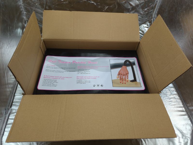 Photo 9 of Practice Hand for Acrylic Nails, Spohom Professional Nail Hand Practice Kit Full Set Flexible Movable Fake Nail Practice Hands Training Kits with 100pcs Nail Tips Never Fall Off Nail Hand Practice