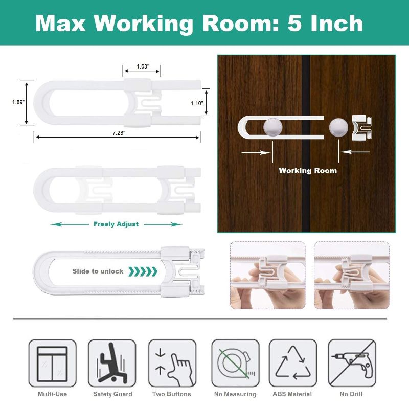 Photo 4 of Sliding Cabinet Child Safety Locks 10 Pack