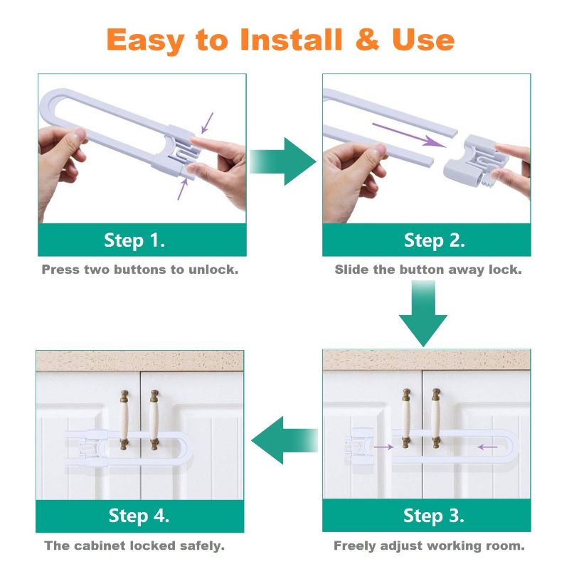 Photo 3 of Sliding Cabinet Child Safety Locks 10 Pack