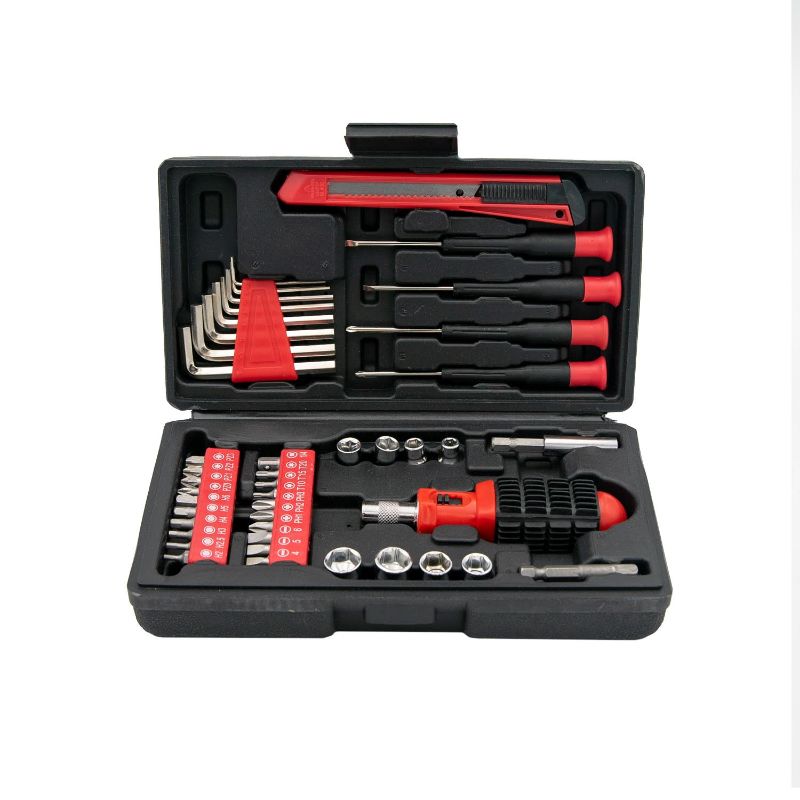 Photo 1 of 44 PIECE TOOL KIT INCLUDES 20 BIT HEADS 8 SOCKET 8 ALLEN WRENCHES 4 MINI SCREWDRIVERS 2 CONNECTORS  1 LARGE SCREWDRIVER AND 1 KNIFE NEW $49.99