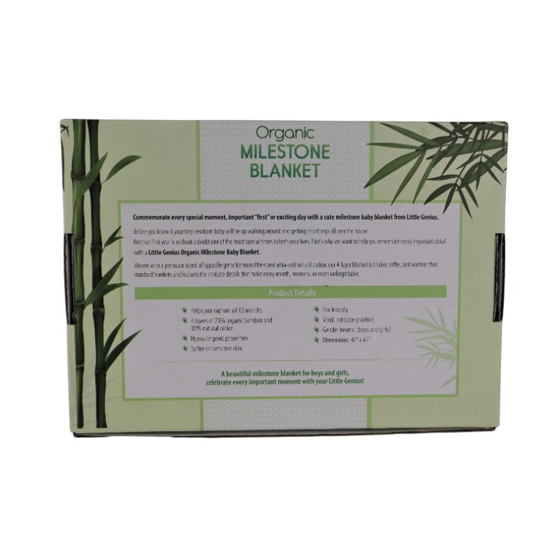 Photo 2 of ORGANIC MILESTONE BLANKET CAPTURES FIRST 12 MONTHS 70% ORGANIC BAMBOO 30% NATURAL COTTON GENDER NEUTRAL NEW $35