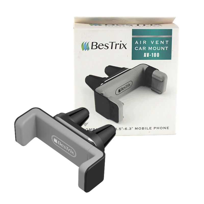 Photo 1 of BESTRIX AIR VENT PHONE MOUNT ANTI SKID RUBBER PADS FITS ANY SMARTPHONE AND CASE 360 ROTATING VIEWING ALSO CAN BE USED AS PHONE STAND ANYWHERE YOU GO NEW COLOR GRAY AND BLACK $19.99