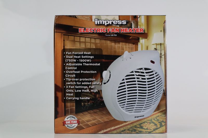 Photo 1 of COMPACT FAN HEATER ADJUSTABLE THERMOSTAT 3 FAN SETTINGS NEW $29.99