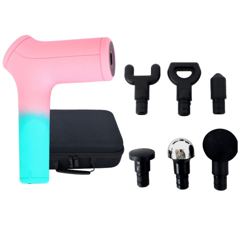 Photo 1 of BCORE MASSAGE GUN CHARGES 6 HOURS FOR FULL POWER 10 SPEED LEVELS 6 ADJUSTABLE HEADS FOR UPPER BODY OR LOWER BODY COLOR MINT AND PINK NEW $125.99