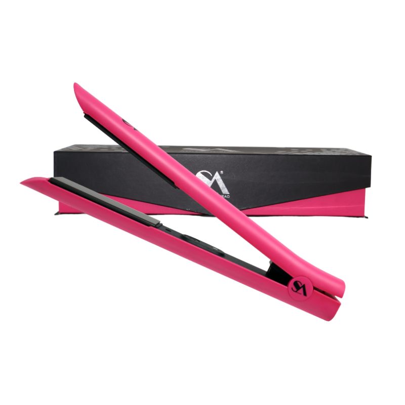 Photo 1 of PINK NEO CERAMIC FLAT IRON TRIFECTA TECHNOLOGY ENSURES SMOOTH AND POLISHED LOOK TIP OF BARREL SETS FOR SAFER STYLING NEW $350