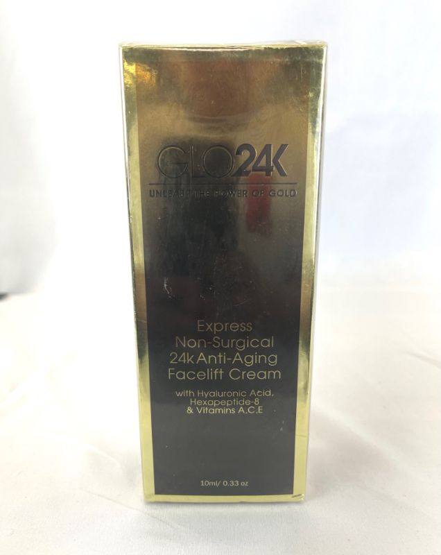 Photo 2 of EXPRESS NON SURGICAL ANTI AGING FACELIFT CREAM ENRICHED WITH 24K GOLD HYALURONIC ACID AND VITAMINS A C AND E LEAVING SKIN TIGHTER CONTOURED SMOOTHED AND MINIMAL WRINKLES SEALED IN BOX $129.99