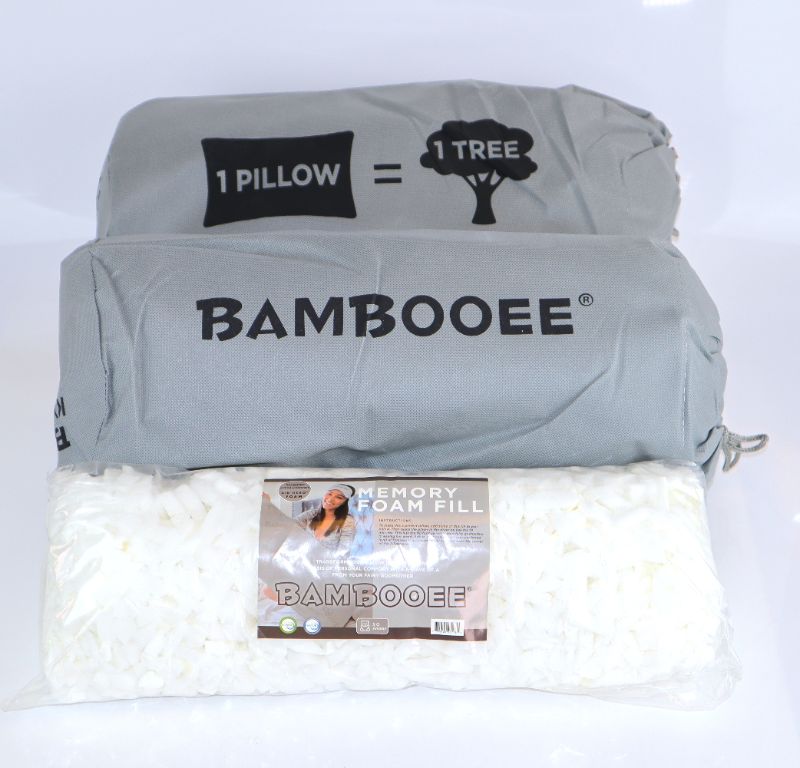 Photo 1 of BAMBOOEE KING PILLOW SET PLUS BAG OF MEMORY FOAM NEW $ 42.99