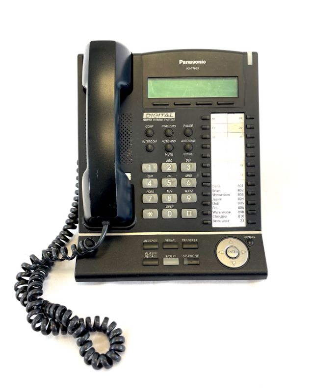 Photo 1 of DIGITAL SUPER HYBRID SYSTEM PANASONIC KX-T7633 OFFICE PHONE HUB INCLUDES 24 REDIRECT LINES CONDITION UNKNOWN CABLES NOT INCLUDED $ NO PRICE
