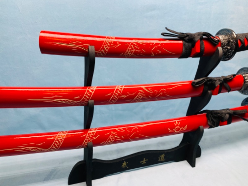 Photo 2 of Decorative display samurai swords on stand 40 -  20 inches long 