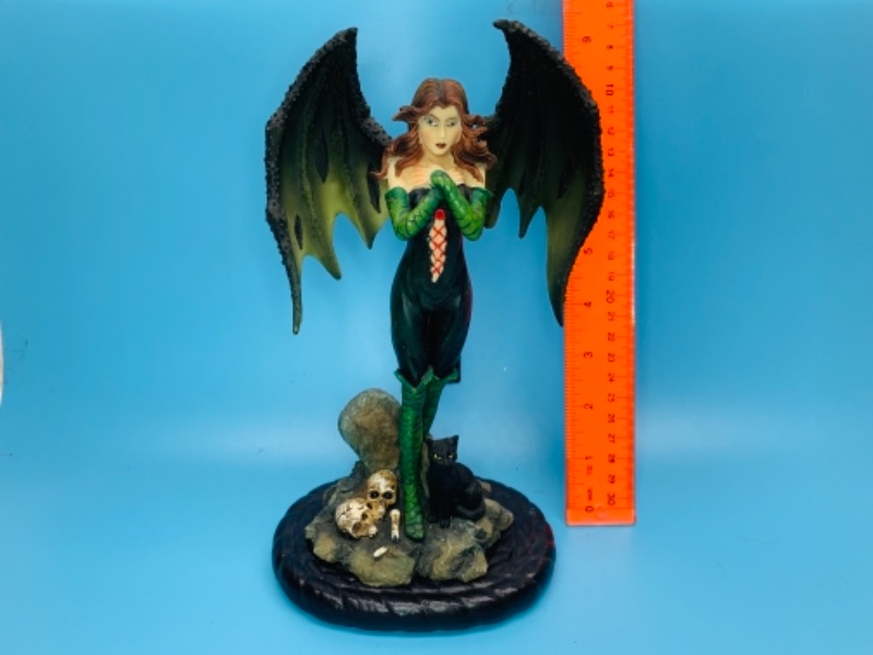 Photo 2 of 9 inch mystical winged figure on stand 