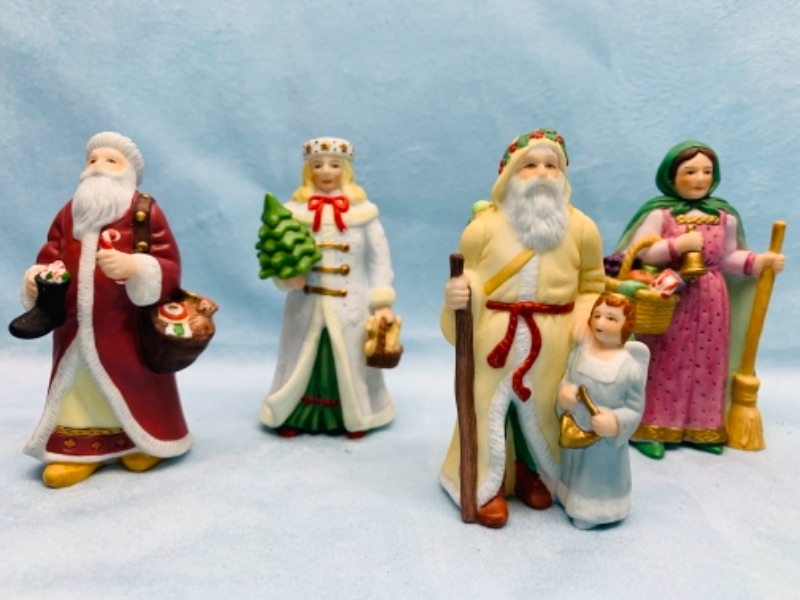 Photo 1 of Four 1994 Lenox memories of Santa porcelain figurines- 3 inches tall 