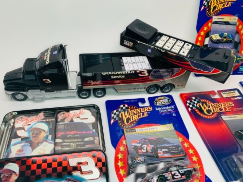 Photo 2 of NASCAR dale Earnhardt die cast cars and telephone- needs cord 