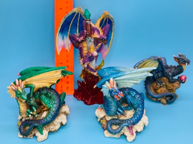 Photo 1 of 3-6 inch mystical dragon figures 