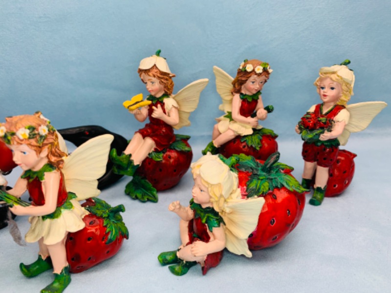 Photo 2 of 6 strawberry fairy mystical figures 