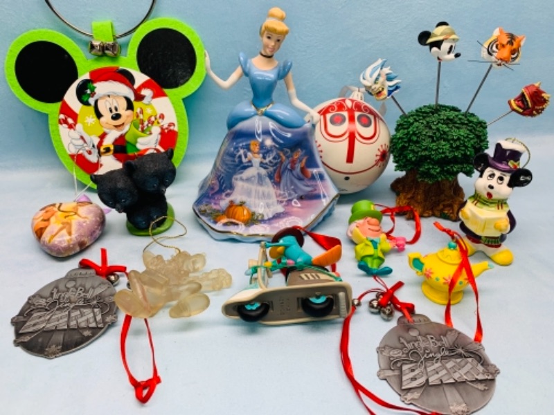 Photo 1 of 13 Disney ornaments and figures 