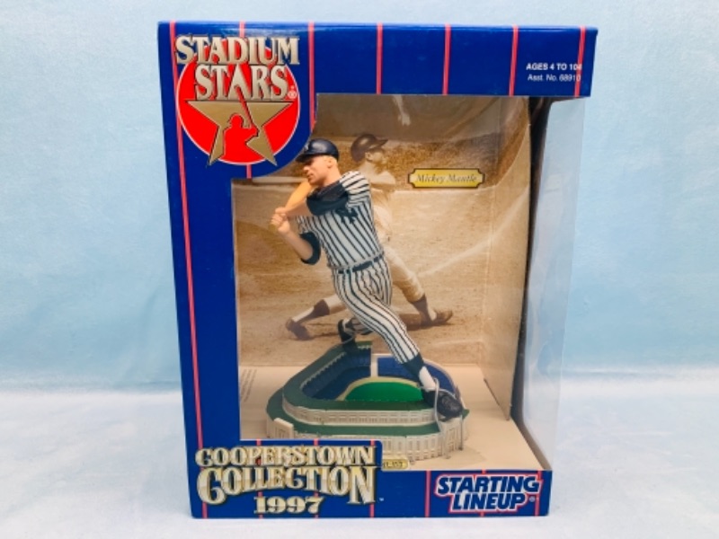 Photo 2 of 1997 Cooperstown collection large Mickey Mantle starting lineup figure in original box