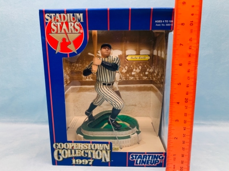 Photo 1 of 1997 Cooperstown collection large babe Ruth starting lineup figure in original box