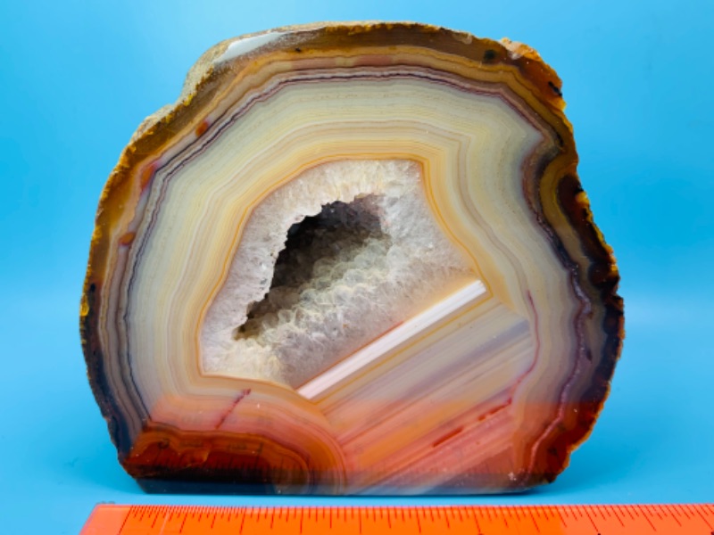 Photo 1 of 4 x4 inch natural crystal geode rock formation 