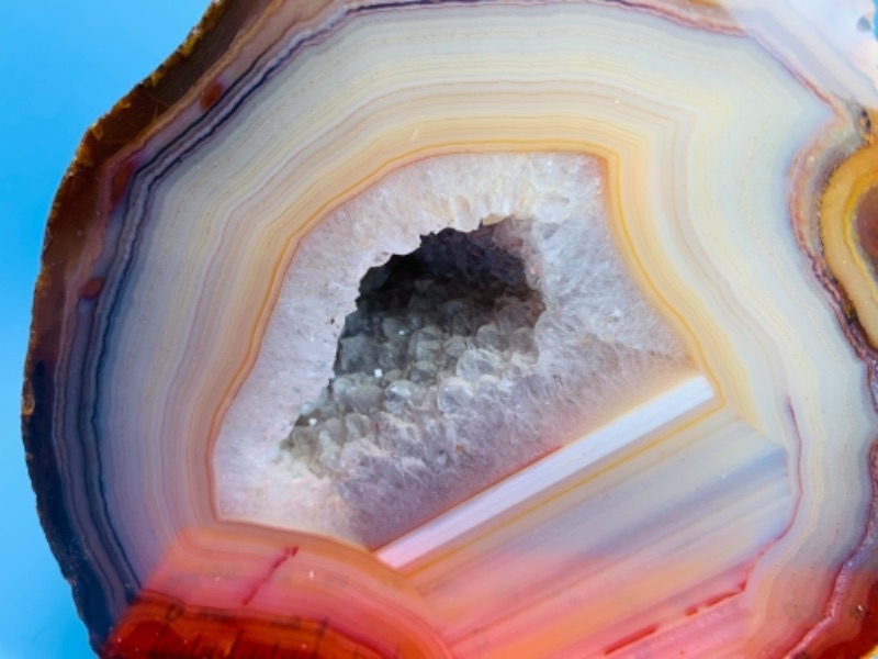 Photo 1 of 4 x4 inch natural crystal geode rock formation 