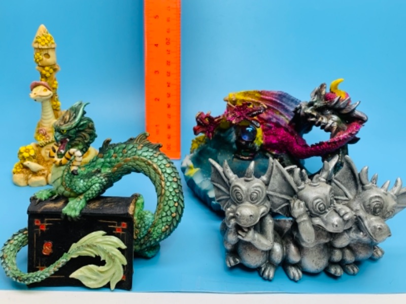 Photo 1 of 4-5 inch mystical dragon figures 