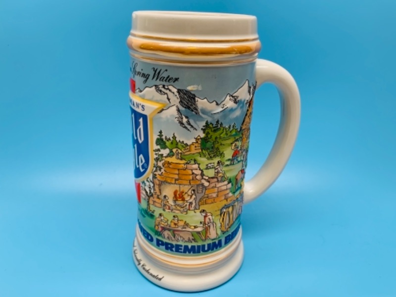 Photo 2 of Large 8 inch heileman’s old style lager beer stein 