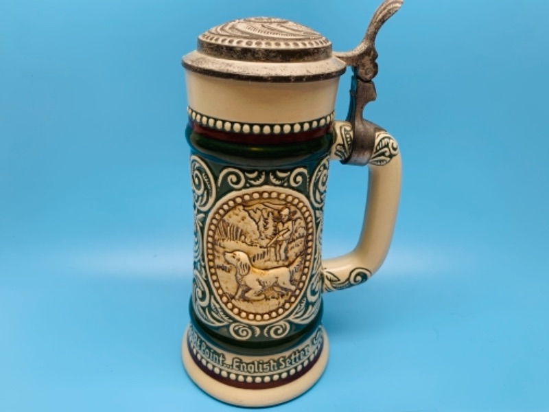 Photo 2 of Large 9 inch 1978 ceramarte lidded beer stein 