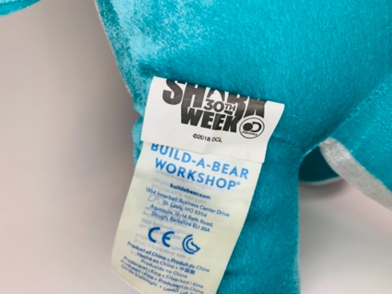 Photo 4 of 2018 build a bear shark week 30th anniversary hammerhead plush toy 