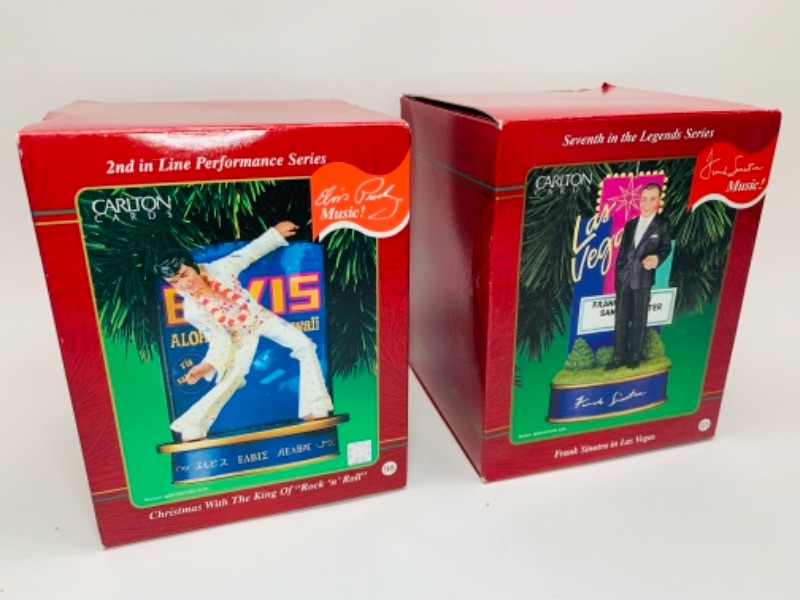 Photo 2 of Heirloom Collection Elvis Presley and Frank Sinatra musical ornaments in original boxes