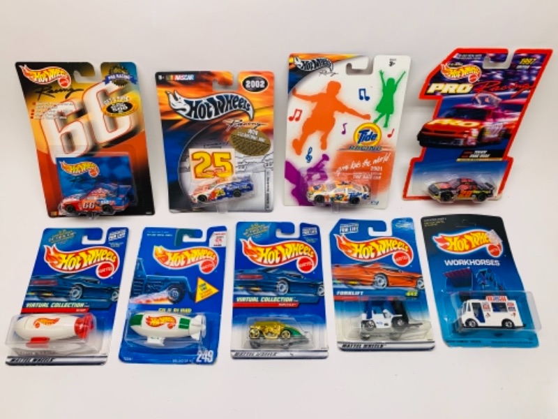 Photo 1 of 9 hot wheels die cast cars in original packages 