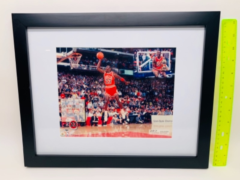 Photo 1 of 16 x12 Michael Jordan slam dunk champion framed picture 