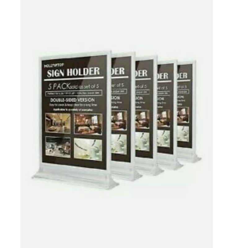 Photo 1 of 20 Double sided acrylic sign holders in boxes. 4 per box you get 20 total 