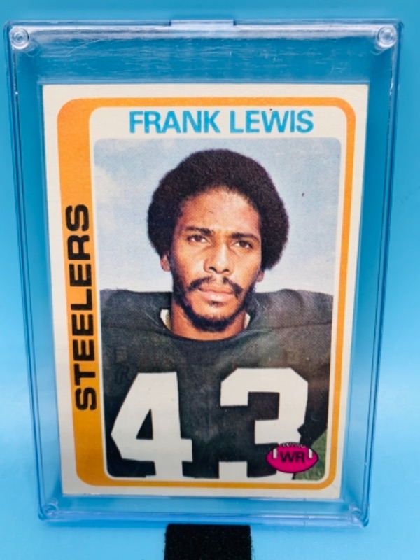 Photo 1 of 1978 topps frank Lewis card 431 in hard plastic case 