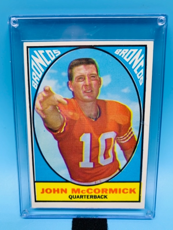 Photo 1 of 1967 John McCormick Pro football quiz card 31 in hard plastic case