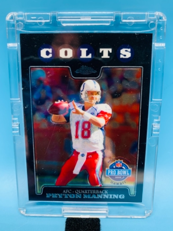 Photo 1 of 766112…2008 Topps chrome Peyton Manning card TC143 in hard plastic case