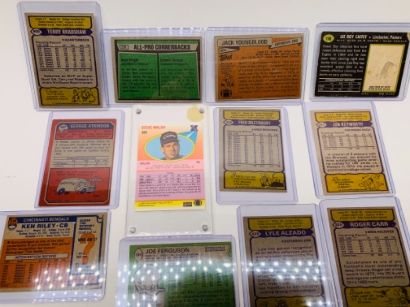 Photo 4 of 12 older sports cards in hard plastic sleeves 