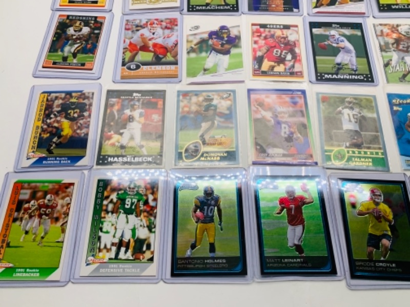 Photo 5 of 45 football trading cards in plastic sleeves 