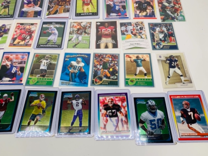 Photo 4 of 45 football trading cards in plastic sleeves 